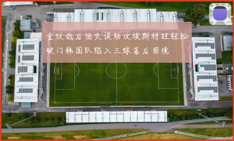 金玟哉后场失误助攻埃斯特旺轻松破门韩国队陷入三球落后困境